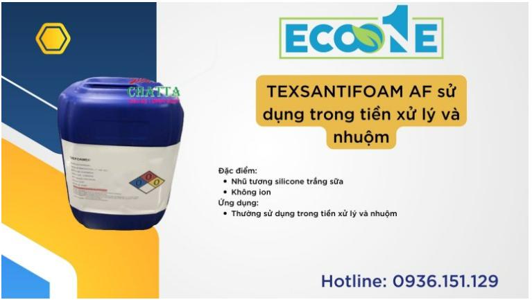 TEXSANTIFOAM AF sử dụng trong tiền xử lý và nhuộm